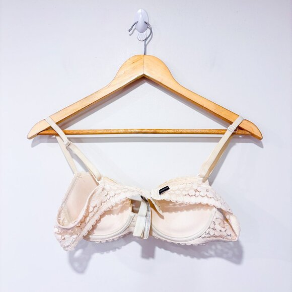 PRINCESS TAM TAM Beige lace bra | Delicate padded underwire lingerie | 34A * - Picture 4 of 5